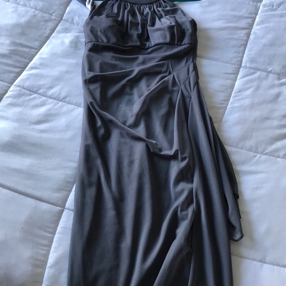 David’s Bridal grey formal dress